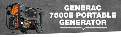 Generac 7718 7500E Generator 7500W/9400W Electric Start Gas Manufacturer RFB