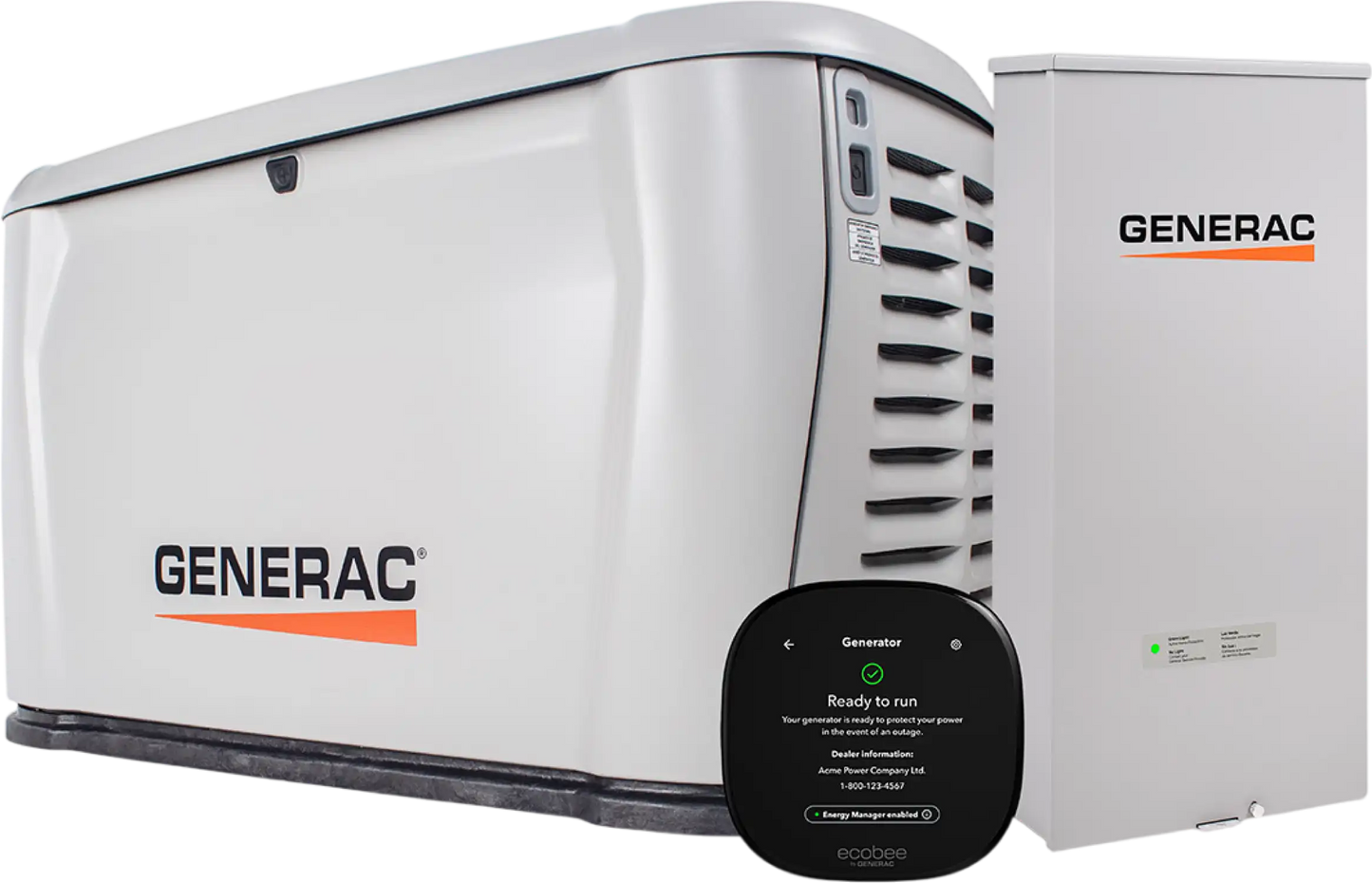 Generac 7329 28kW Standby Generator Propane Natural Gas 1 Phase 240V w/ 200A Automatic Transfer Switch New