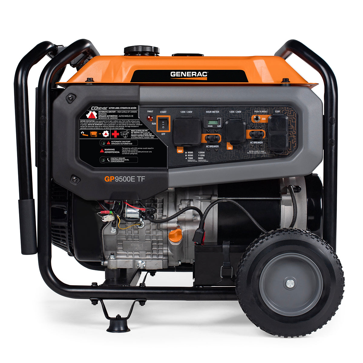 Generac GP9500E TF 8061 9500W/12500W Generator Tri-Fuel Gas Propane Natural Gas 50A COSense Electric Start CARB New