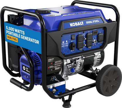 Kobalt KPG0100 5500W/6830W Generator Dual Fuel Gas Propane with CO Sense Manufacturer RFB