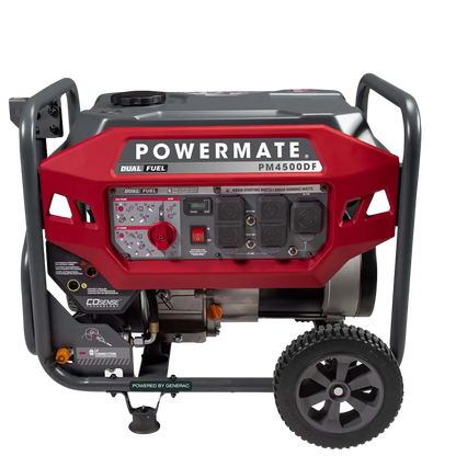 Generac/Powermate PM4500DF 3600W/4500W Recoil Start Dual Fuel Portable Generator with CO-Sense New