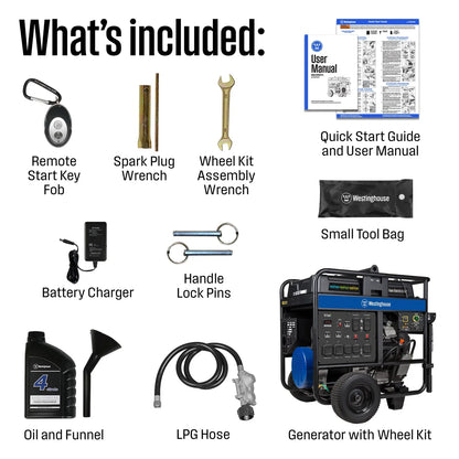 Westinghouse WGen20000TFc 20000W/28000W Generator Tri-Fuel 50A Gasoline Liquid Propane Natural Gas CO Sensor Remote Start New