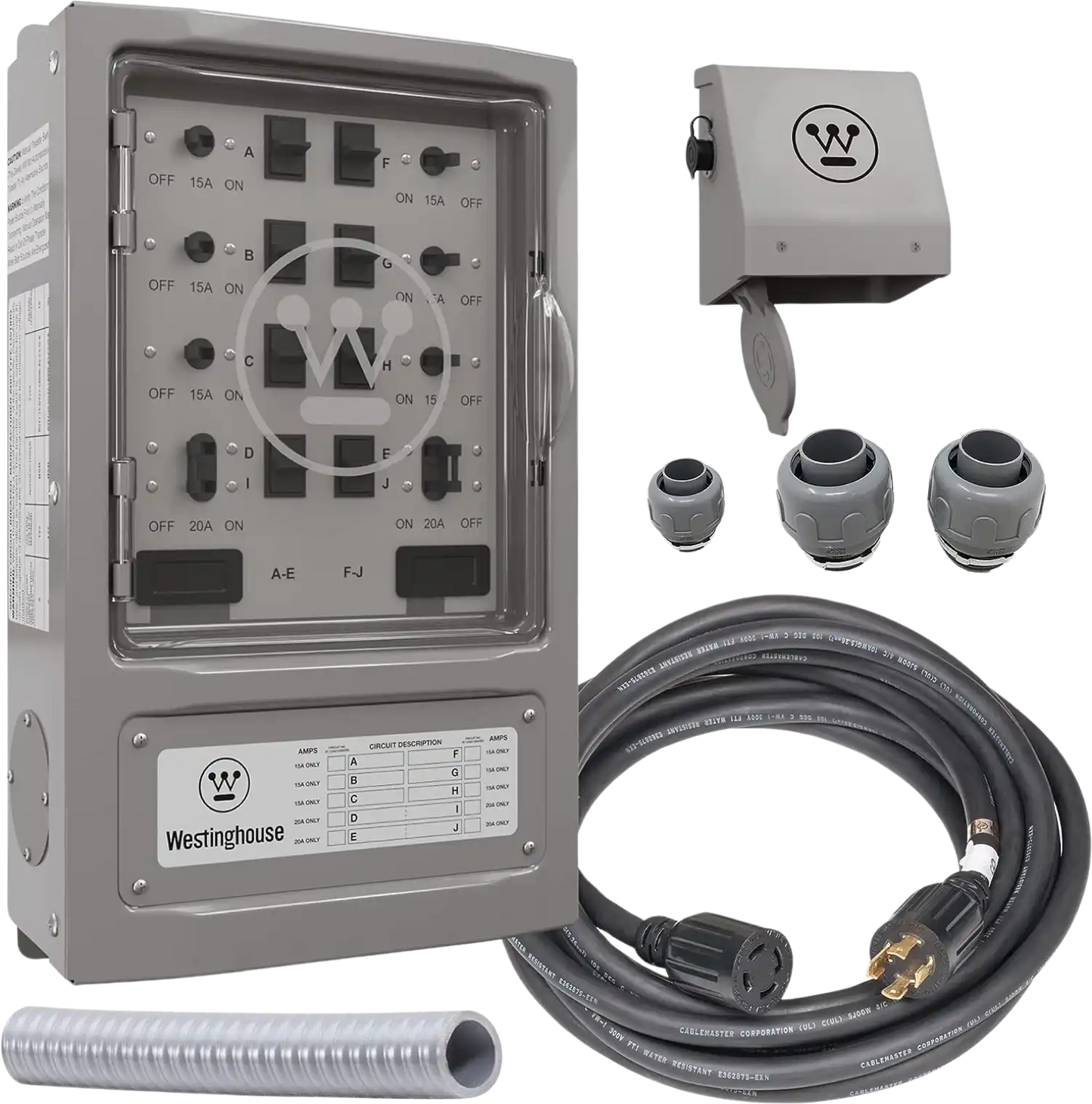 Westinghouse WMTS30A10C 30 Amp Manual Transfer Switch Kit New