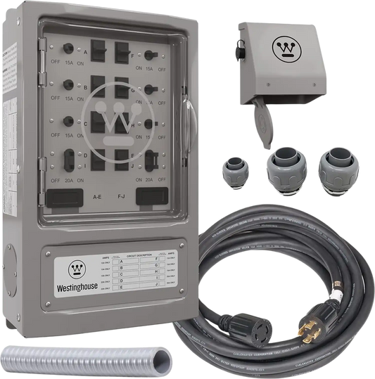 Westinghouse WMTS30A10C 30 Amp Manual Transfer Switch Kit New