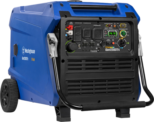 Westinghouse iGen12000TFc Inverter Generator 9000/12000W Tri Fuel Gas Propane Natural Gas 50A Low THD Remote Start CO Sensor New