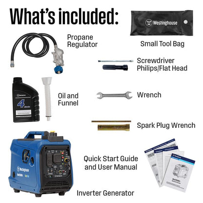 Westinghouse iGen2550DFc Inverter Generator 1900/2550W Dual Fuel Gas Propane 30A Low THD CO Sensor New